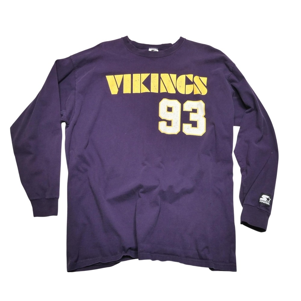 Vintage Minnesota Vikings Shirt Mens XL Purple NFL Football Randle Starter 90s